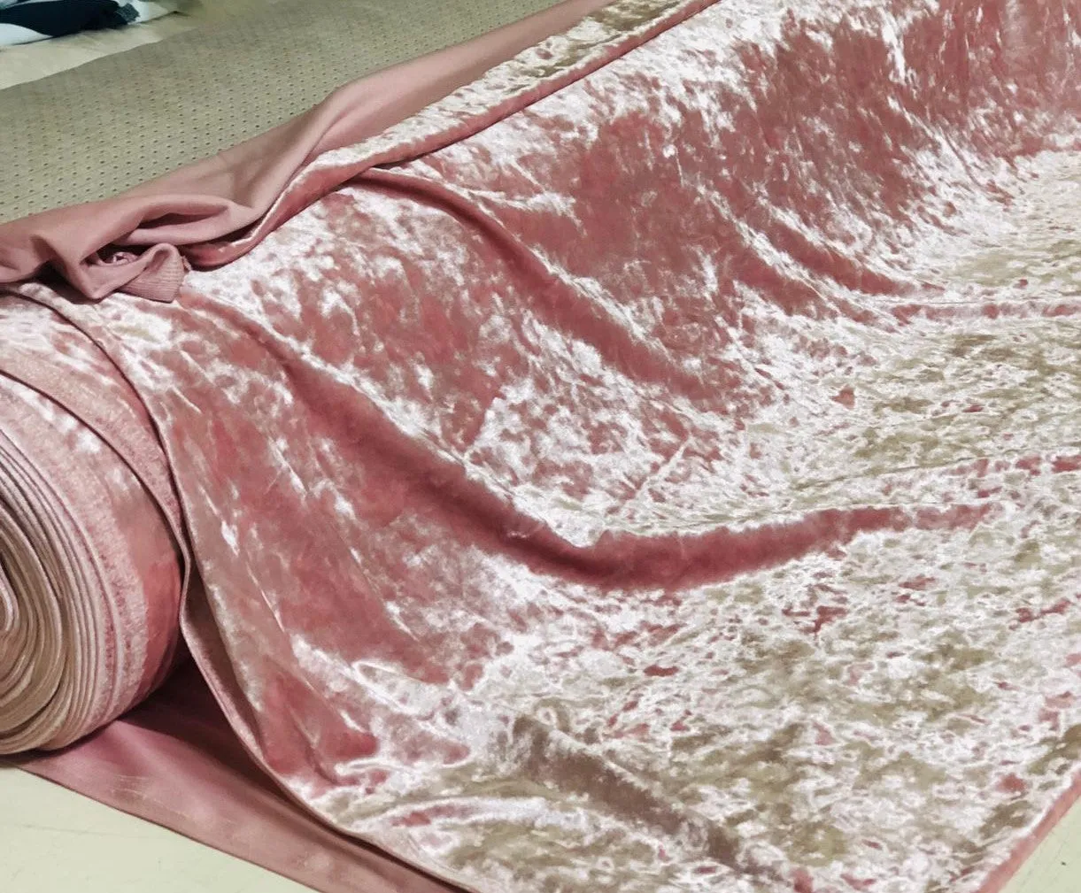 2 way Ice Stretch Velvet - Blush