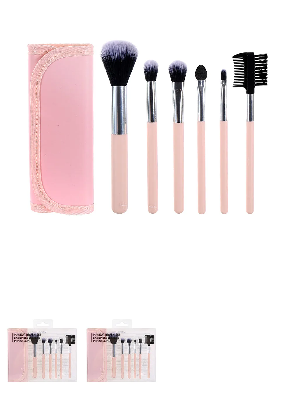 Makeup Brush Set Coral Orange