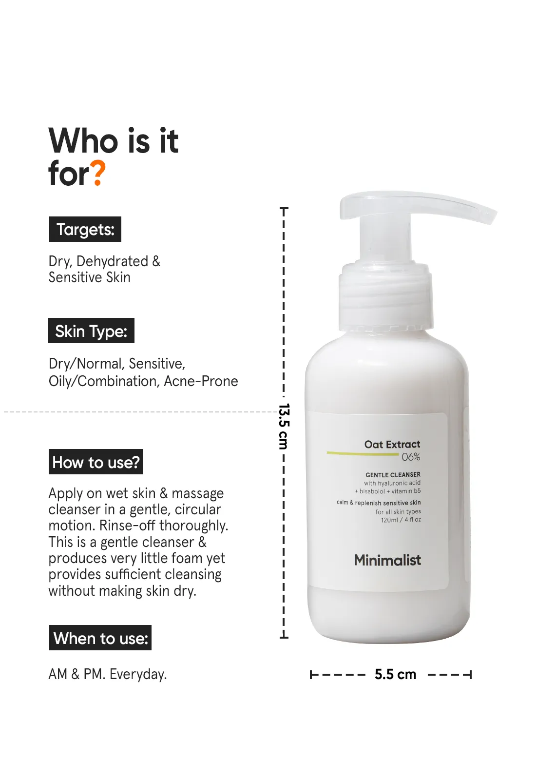 Oat Extract 6% Gentle Cleanser