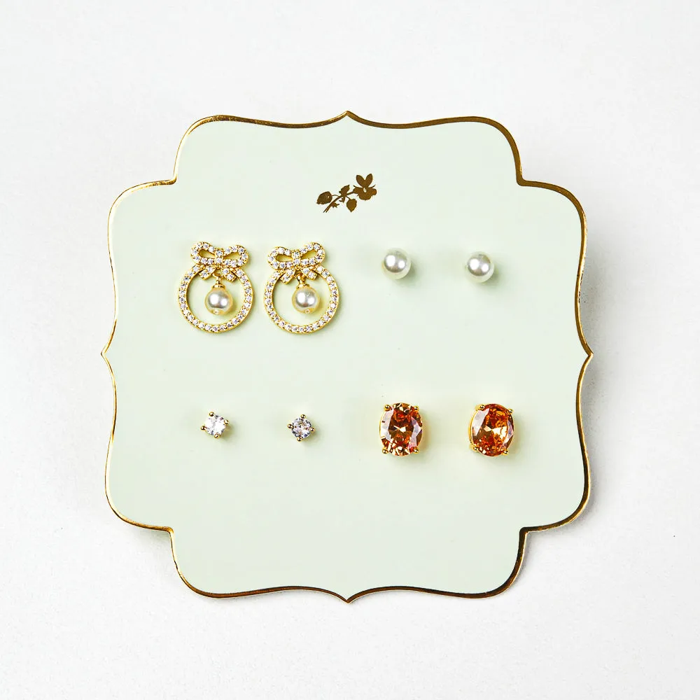 Parisian Bow Earring Set