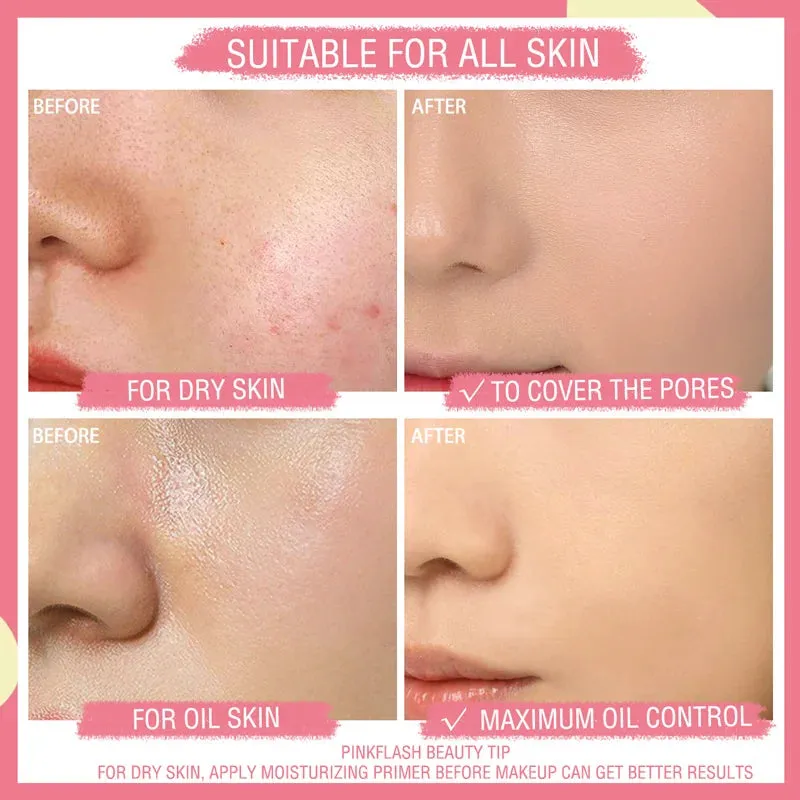 PINKFLASH Oil Control Matte Base Natural Make Up Look Foundation