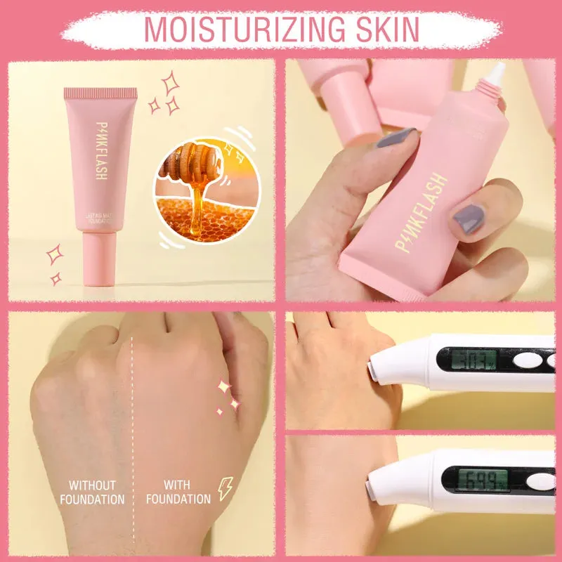 PINKFLASH Oil Control Matte Base Natural Make Up Look Foundation