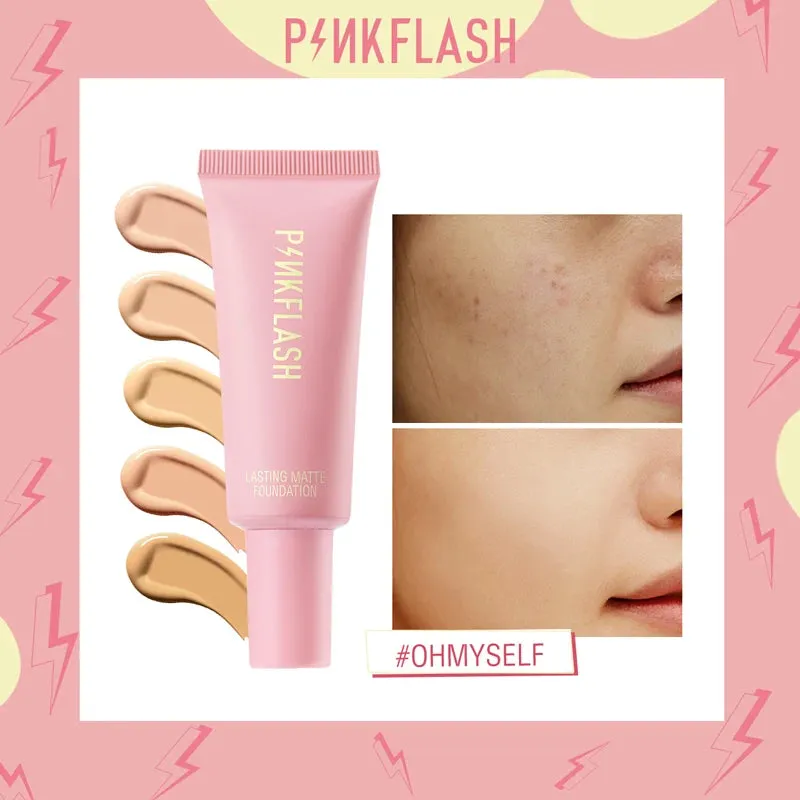 PINKFLASH Oil Control Matte Base Natural Make Up Look Foundation