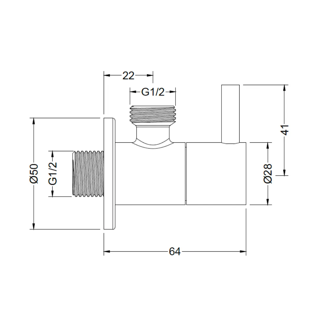 TH-S5 - Hydrosmith Series Angle Valve